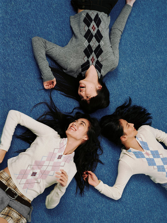 Check Jacquard Sweater