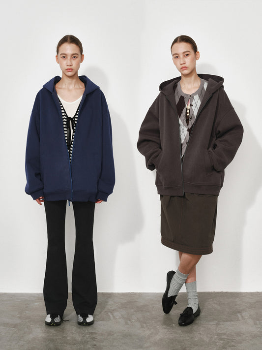 Signature Hooded Cardigan Sweatshirt