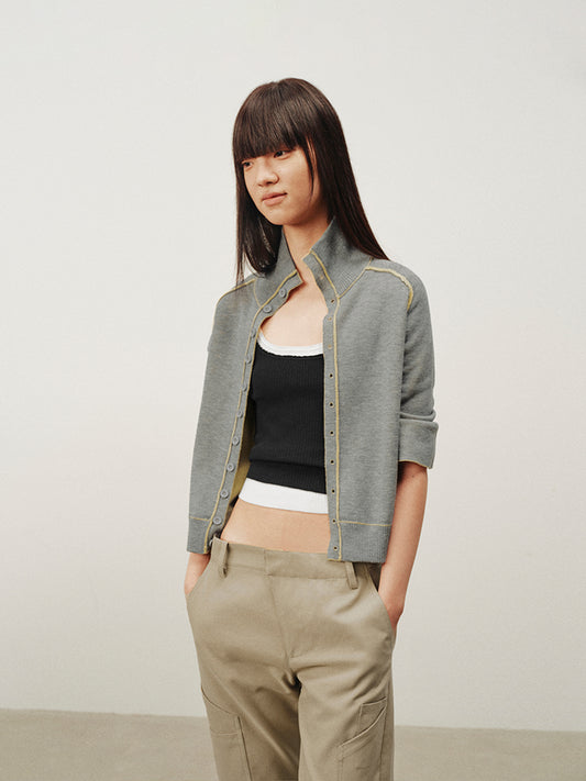 Double-side Knitted Cardigan