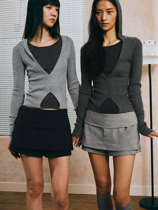 Layered tight knitwear