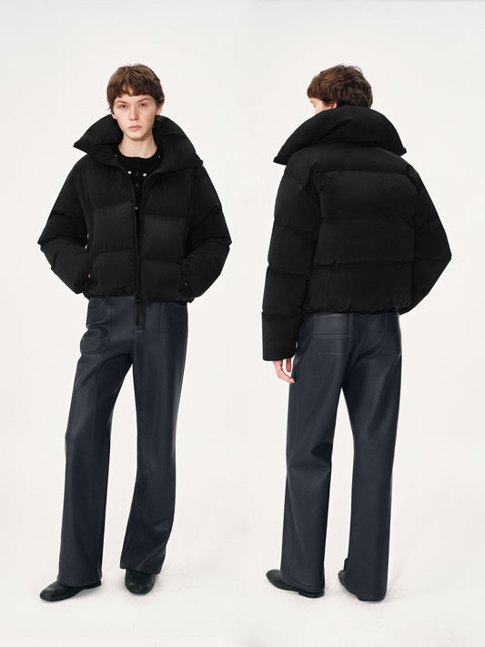Reversible High-Neck Oversized Down Coat