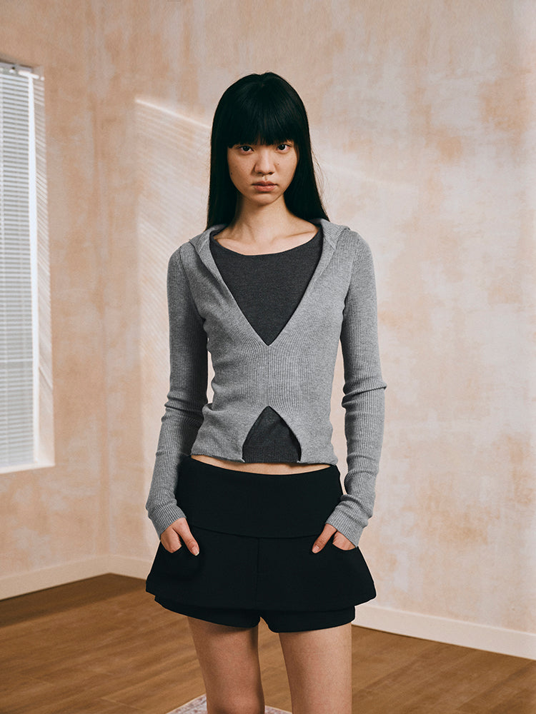 Layered tight knitwear