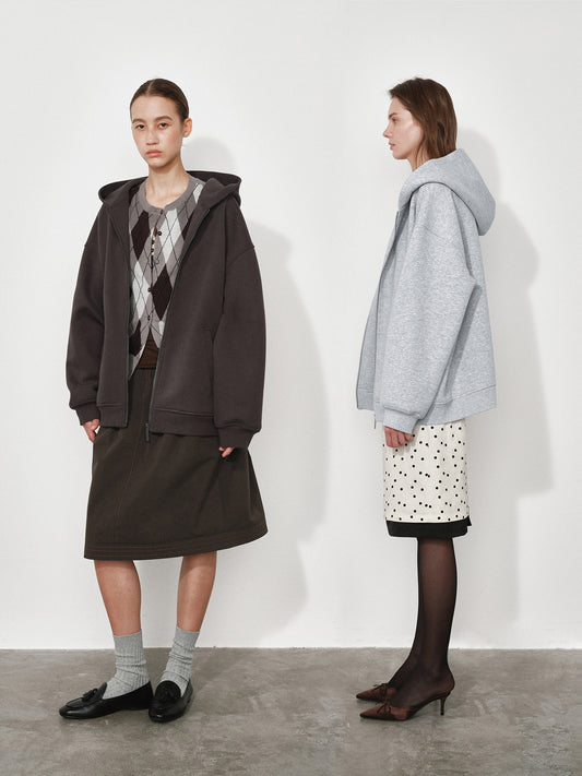 Signature Hooded Cardigan Sweatshirt