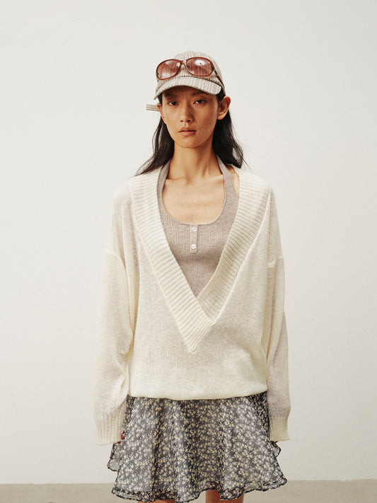 2 in 1 loose sweater