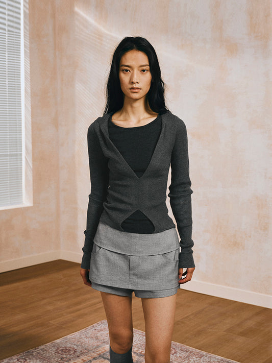 Layered tight knitwear