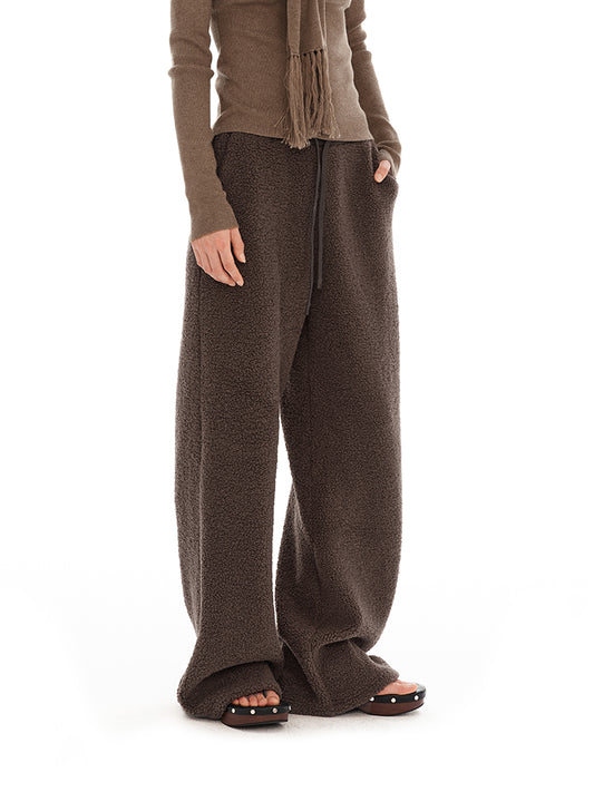 Retro polar fleece sweatpants