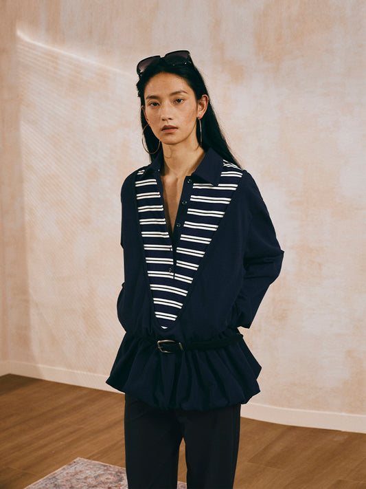 2 in 1 Striped Minidress