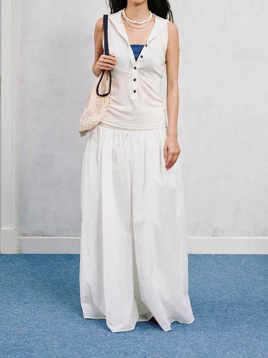 Layered color contrast tank top