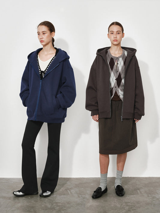 Signature Hooded Cardigan Sweatshirt