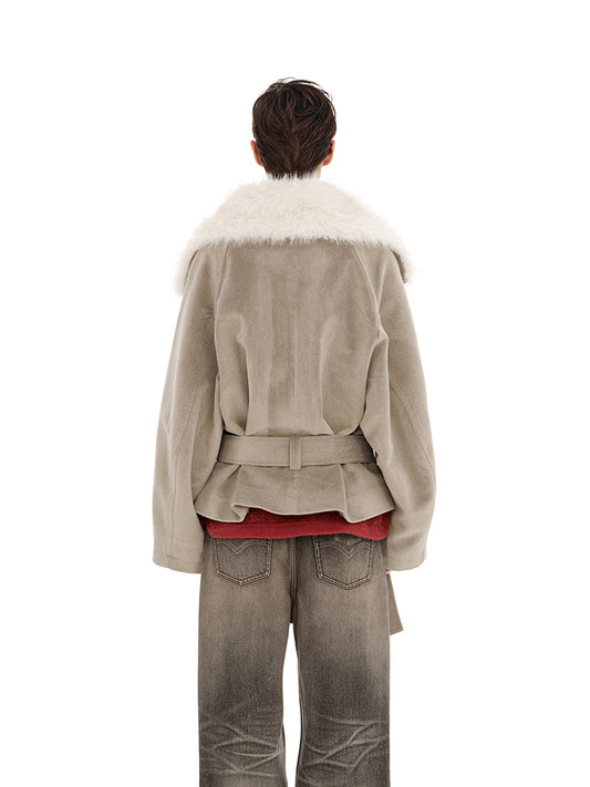 Fur collar jacket