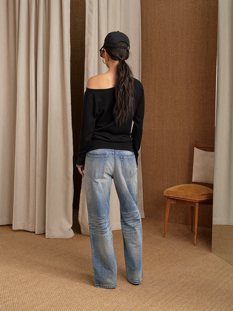 Off-The-Shoulder Sweatshirt