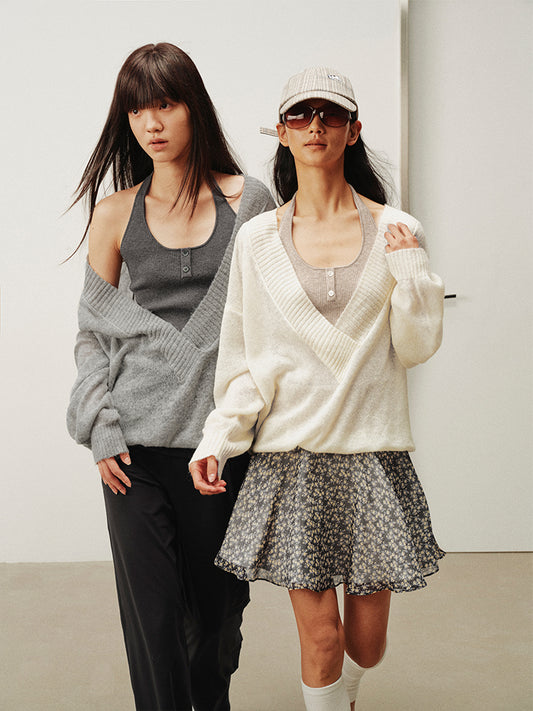 2 in 1 loose sweater