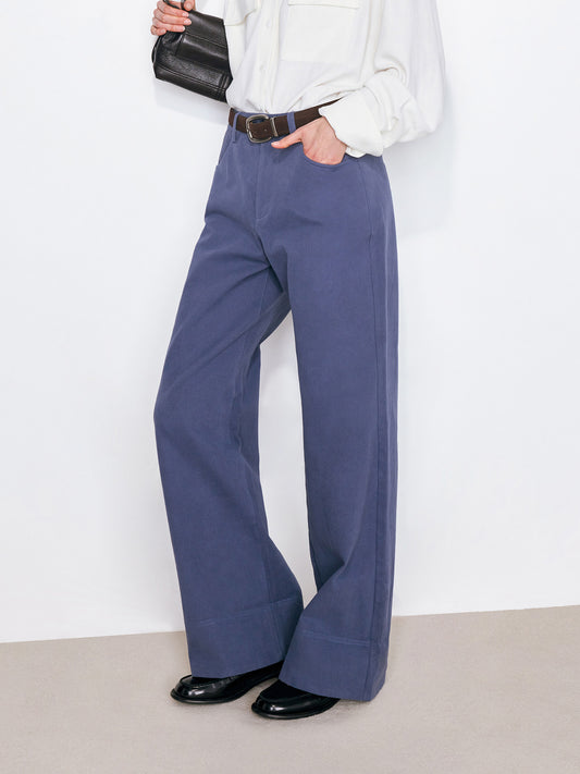 Printed Cargo Pants with Reversible Cuffs