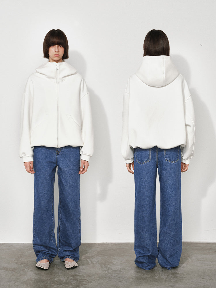 Oversized Hooded Cardigan Sweatshirt
