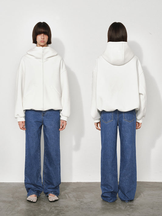 Oversized Hooded Cardigan Sweatshirt