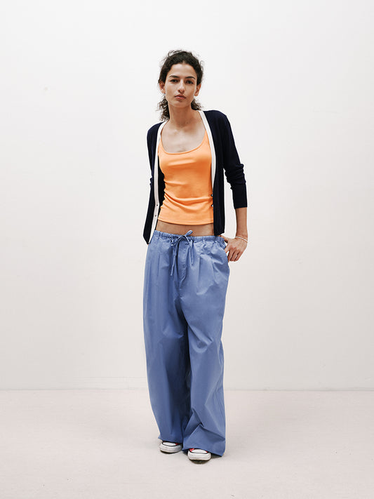 V-neck knitted cardigan