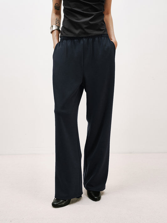 Drawstring Straight-Leg Casual Pants