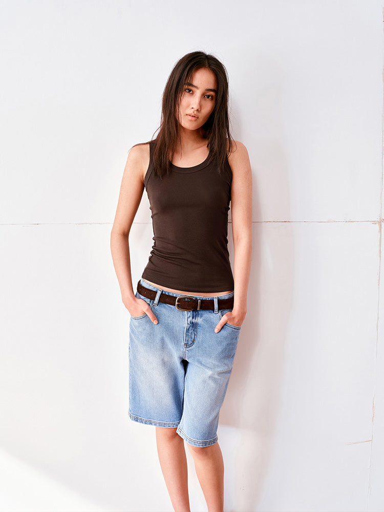 Tencel wool basic tank top