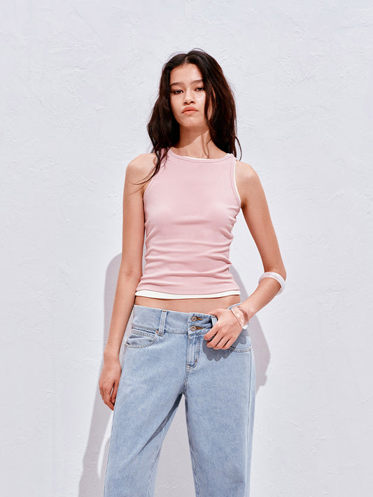 Lycra Elastic Basic Tank Top