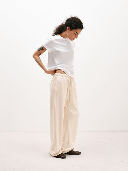 Drawstring Straight-Leg Casual Pants