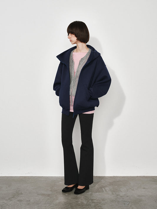 Oversized Hooded Cardigan Sweatshirt