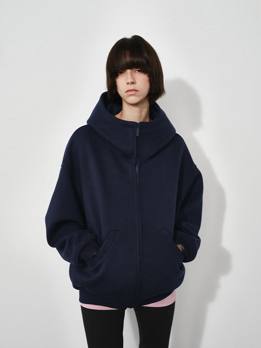 Oversized Hooded Cardigan Sweatshirt