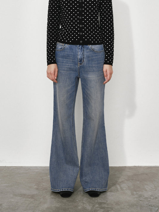 Slim Mid-Rise Stretch Flare Jeans