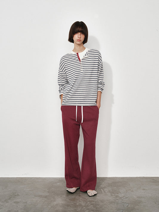 Straight-Leg Sweatpants with Adjustable Cuffs