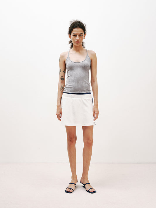 Color-blocked tennis skirt