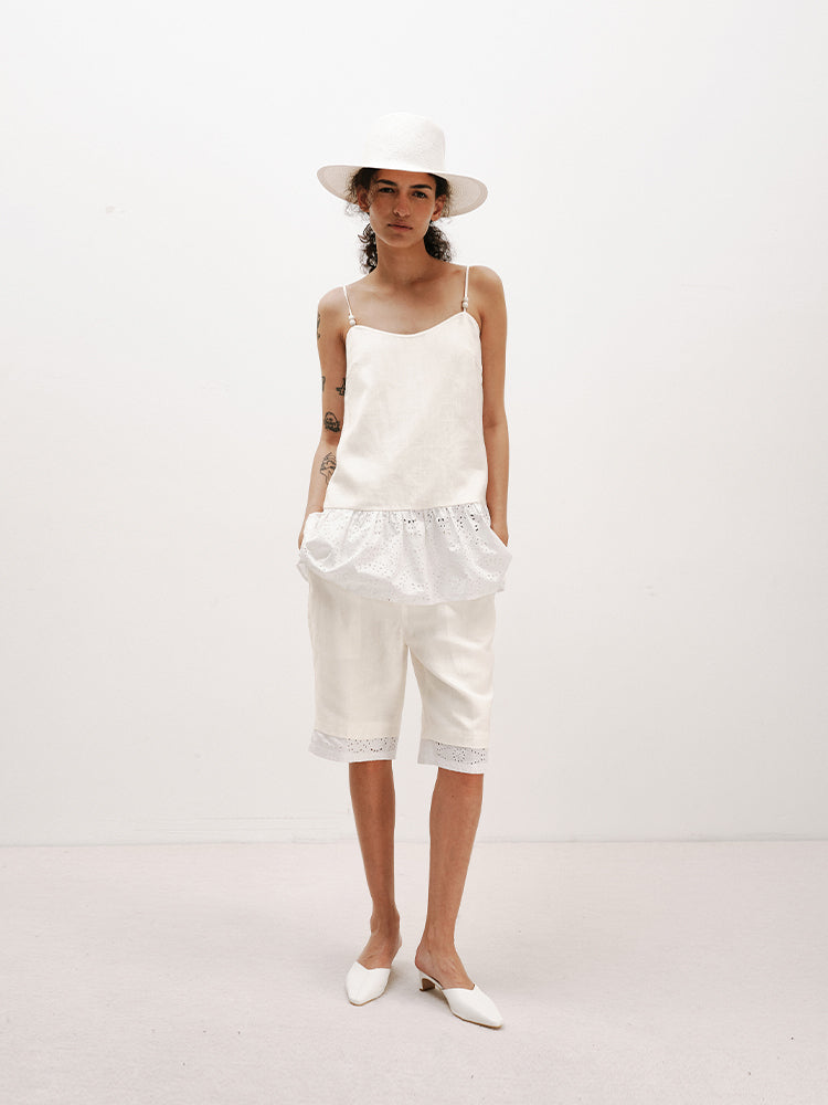 Linen-TENCEL Mixed Camisole Dress