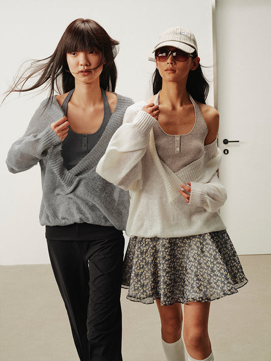 Layered floral skirt