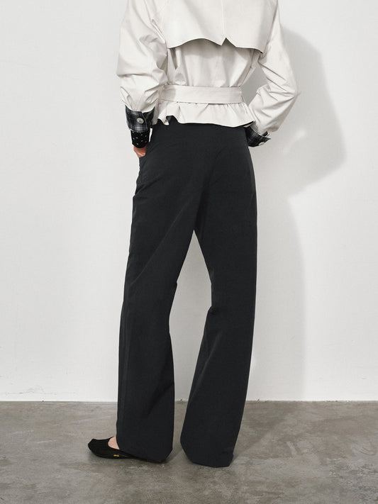 Straight-to-Flare Relaxed Pants