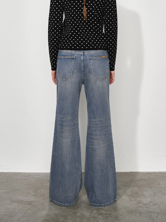 Slim Mid-Rise Stretch Flare Jeans