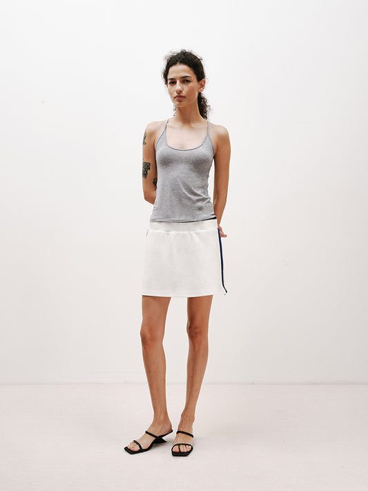 Color-blocked tennis skirt