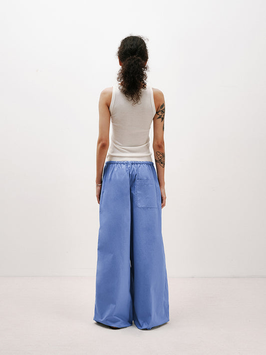 Cobalt blue Cotton Baggy Trousers