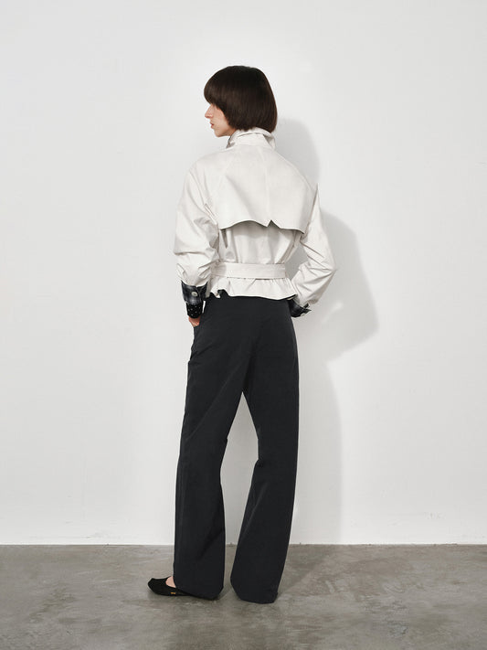 Straight-to-Flare Relaxed Pants
