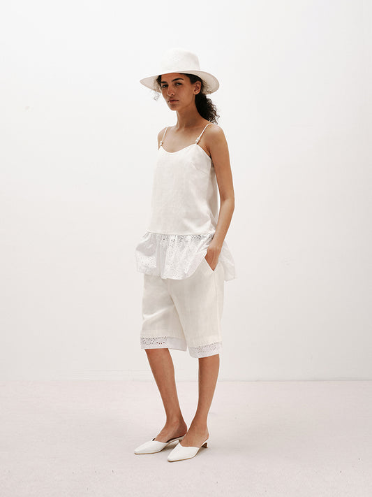 Linen-TENCEL Mixed Camisole Dress