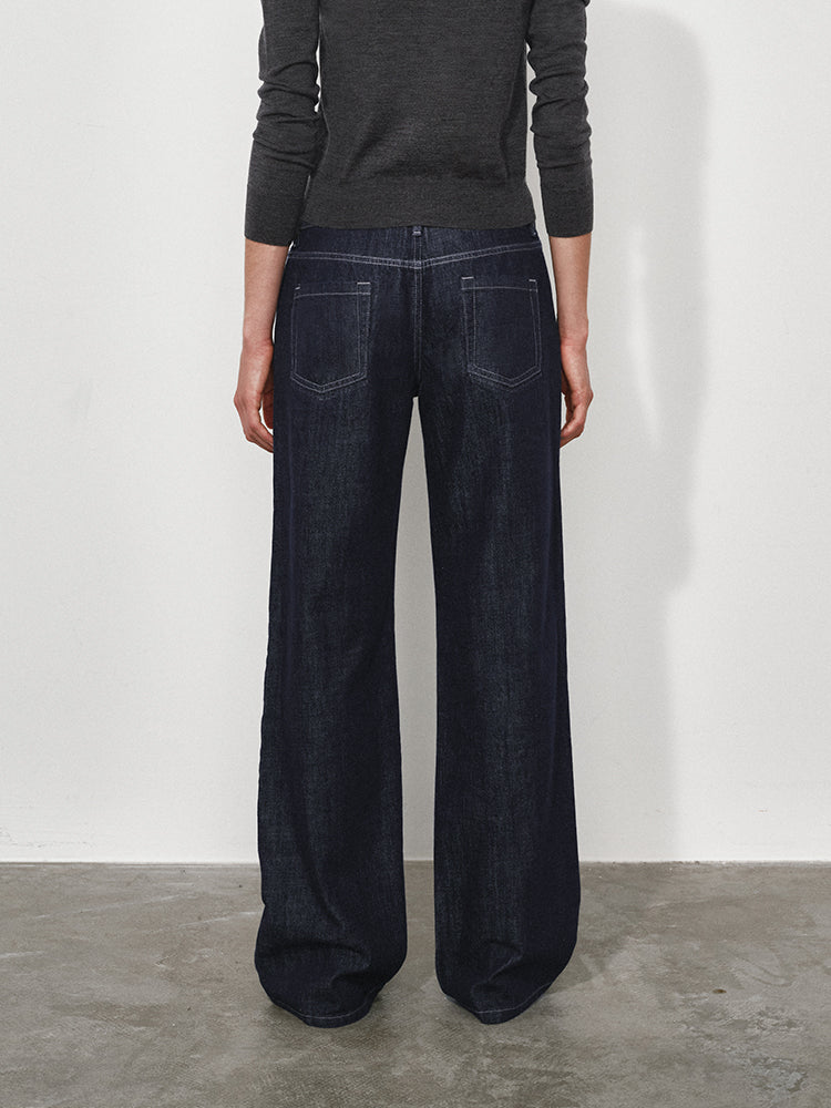 Non-Stretch Organic Cotton-Blend Denim Jeans
