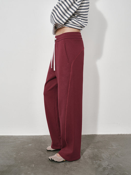 Straight-Leg Sweatpants with Adjustable Cuffs