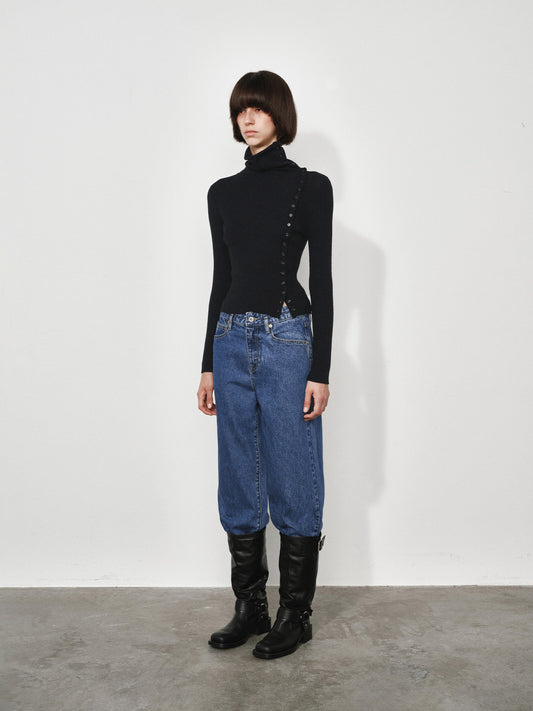 Asymmetric Placket Wool Base Layer