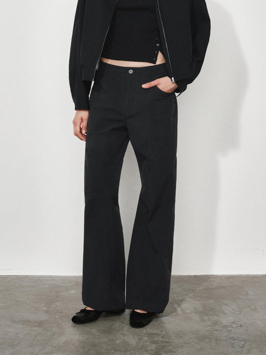 Straight-to-Flare Relaxed Pants