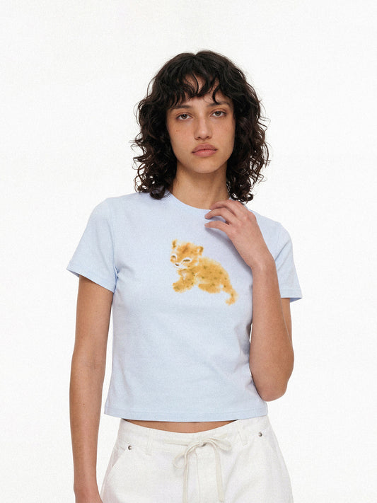 Leopard Tie-Dye Print T-Shirt