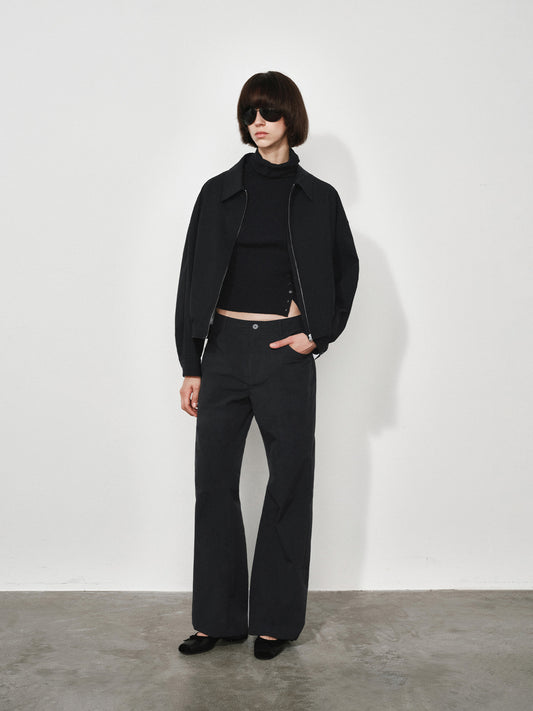 Straight-to-Flare Relaxed Pants
