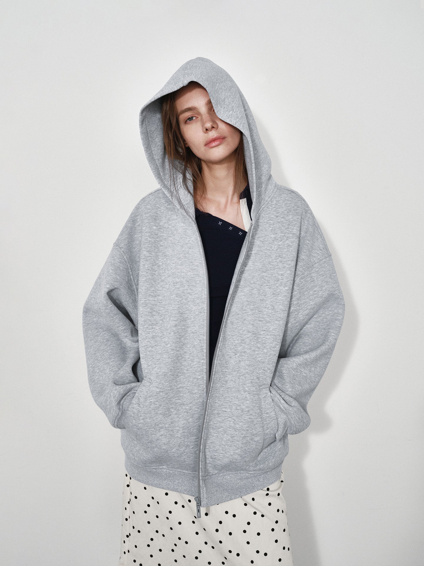 Signature Hooded Cardigan Sweatshirt