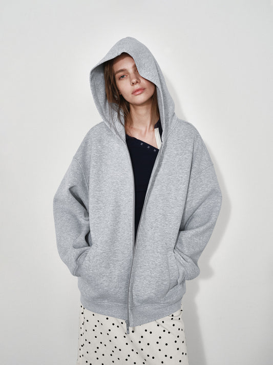 Signature Hooded Cardigan Sweatshirt