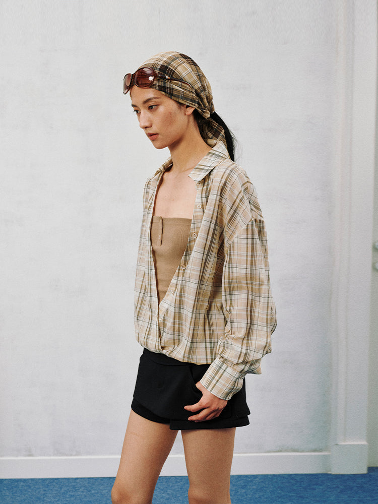 2 in 1 check shirt