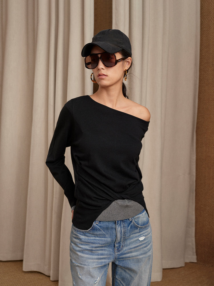 Off-The-Shoulder Sweatshirt