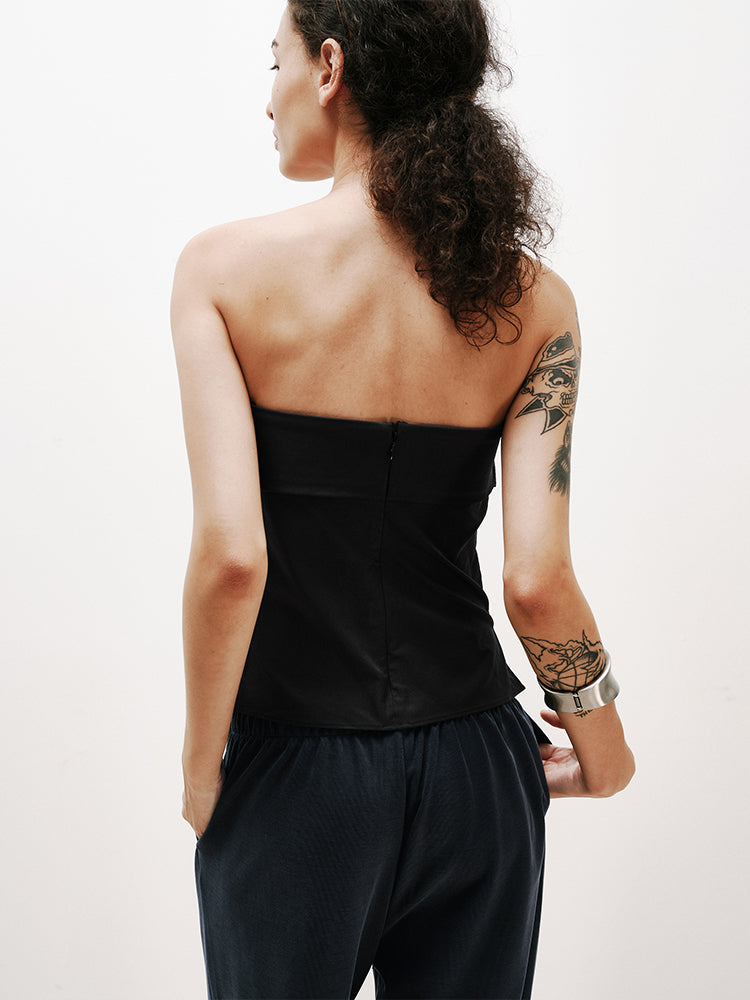 Woven Bandeau Top