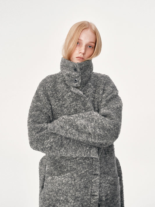 Loop Knit Wool Blend Coat