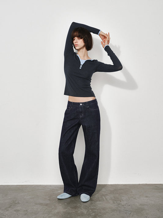 Non-Stretch Organic Cotton-Blend Denim Jeans